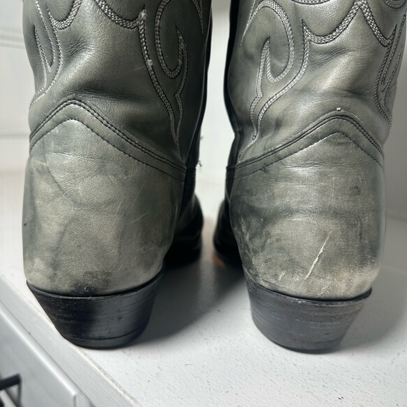 Vintage J Chisholm Drover Series Handmade USA Gray Western Cowboy Men’s 11 - Picture 6 of 9
